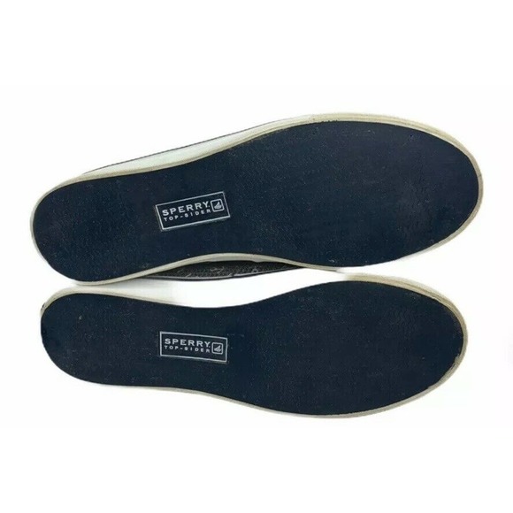 Womens Sperry Top-Sider Boat Shoes Nautical Red White Blue Anchors Sequins Sz 9 - Picture 10 of 10